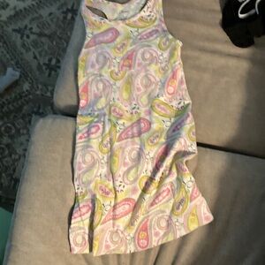 Paisley print pink and green llBean size 8